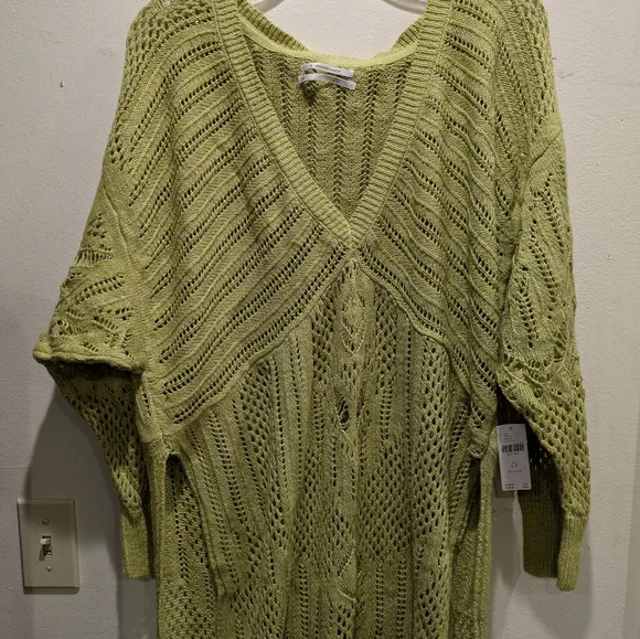 Women's Green Knit Sweater Size Lp - Picture 3 of 12